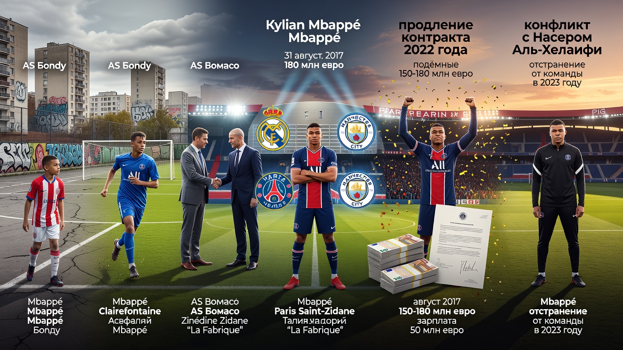 Килиан Мбаппе даты переходов: полная хронология карьеры и все клубы француза